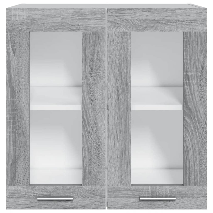 Wandkast Hangend 60X3X60 Cm Bewerkt Hout Eiken Grijs Sonoma Hangkast glas 60 cm