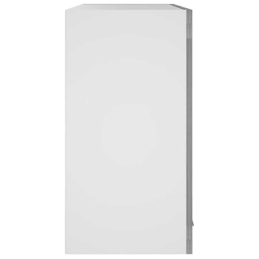 Wandkast Hangend 60X3X60 Cm Bewerkt Hout Eiken Grijs Sonoma Hangkast glas 60 cm