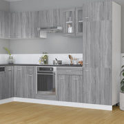 Vitrinekast hangend 60x31x60 cm grijs sonoma eiken