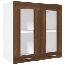 Wandkast Hangend 60X3X60 Cm Bewerkt Hout Kleurig Bruineiken Hangkast glas 60 cm