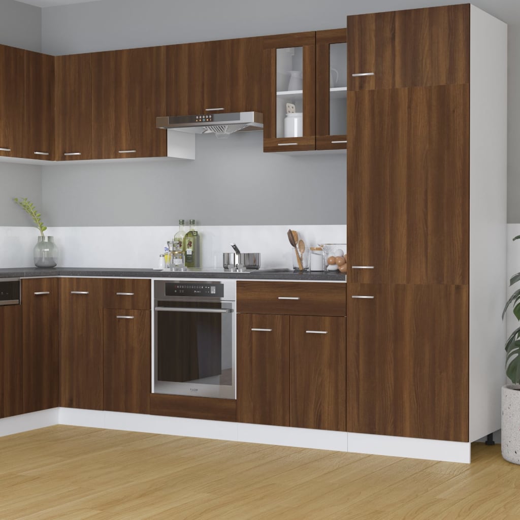 Wandkast Hangend 60X3X60 Cm Bewerkt Hout Kleurig Bruineiken Hangkast glas 60 cm