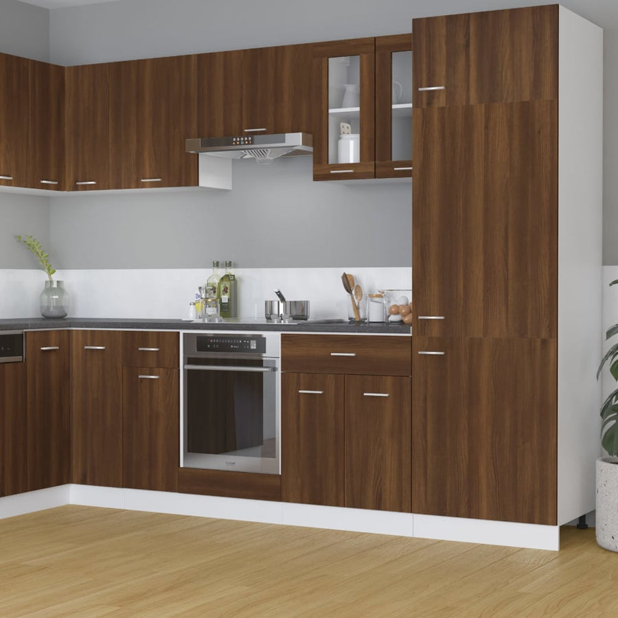 Wandkast Hangend 60X3X60 Cm Bewerkt Hout Kleurig Bruineiken Hangkast glas 60 cm