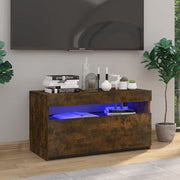 Tv-meubel 75x35x40 cm gerookt eiken led-verlichting
