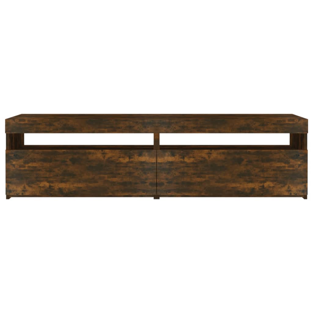 Tv-Meubelen Met Led-Verlichting 2 75 x 35 x 40 cm Gerookt eiken