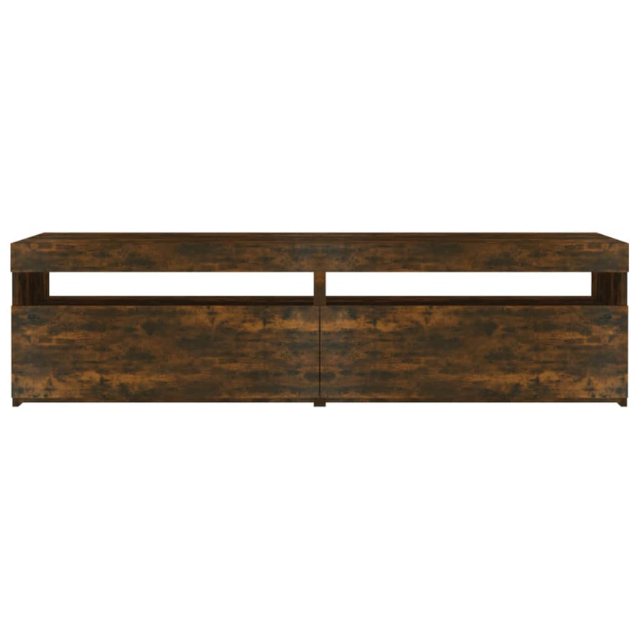Tv-Meubelen Met Led-Verlichting 2 75 x 35 x 40 cm Gerookt eiken