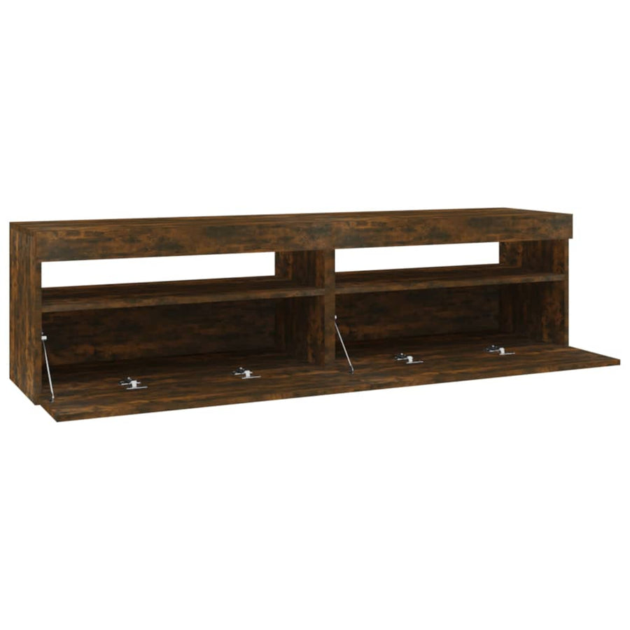 Tv-Meubelen Met Led-Verlichting 2 75 x 35 x 40 cm Gerookt eiken