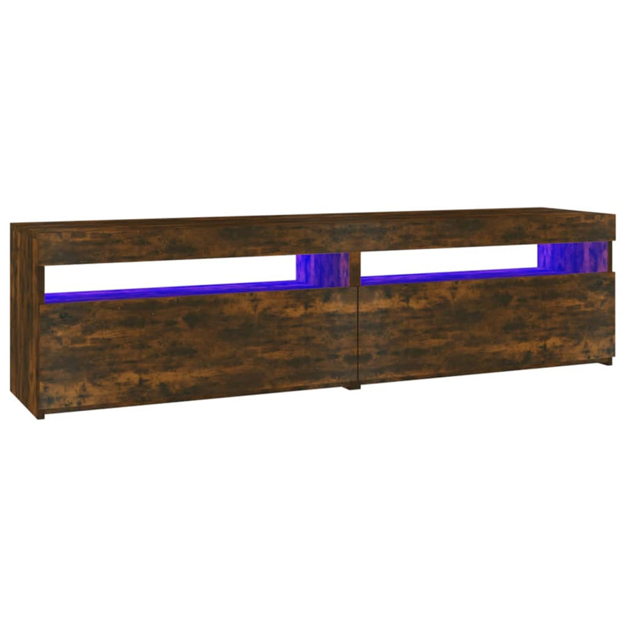 Tv-Meubelen Met Led-Verlichting 2 75 x 35 x 40 cm Gerookt eiken
