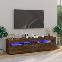 Tv-Meubelen Met Led-Verlichting 2 75 x 35 x 40 cm Gerookt eiken