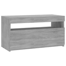 Tv-Meubel Met Led-Verlichting Eiken 1 75 x 35 x 40 cm Grijs sonoma