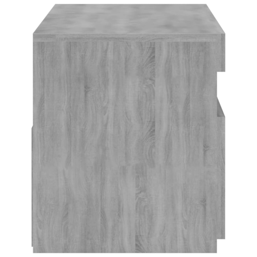Tv-Meubel Met Led-Verlichting Eiken 1 75 x 35 x 40 cm Grijs sonoma