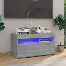 Tv-Meubel Met Led-Verlichting Eiken 1 75 x 35 x 40 cm Grijs sonoma