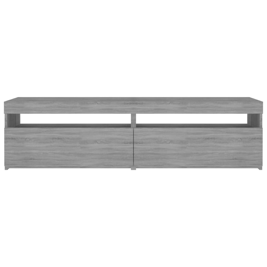 Tv-Meubelen Met Led-Verlichting 2 75 x 35 x 40 cm Grijs sonoma