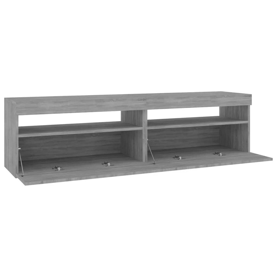 Tv-Meubelen Met Led-Verlichting 2 75 x 35 x 40 cm Grijs sonoma