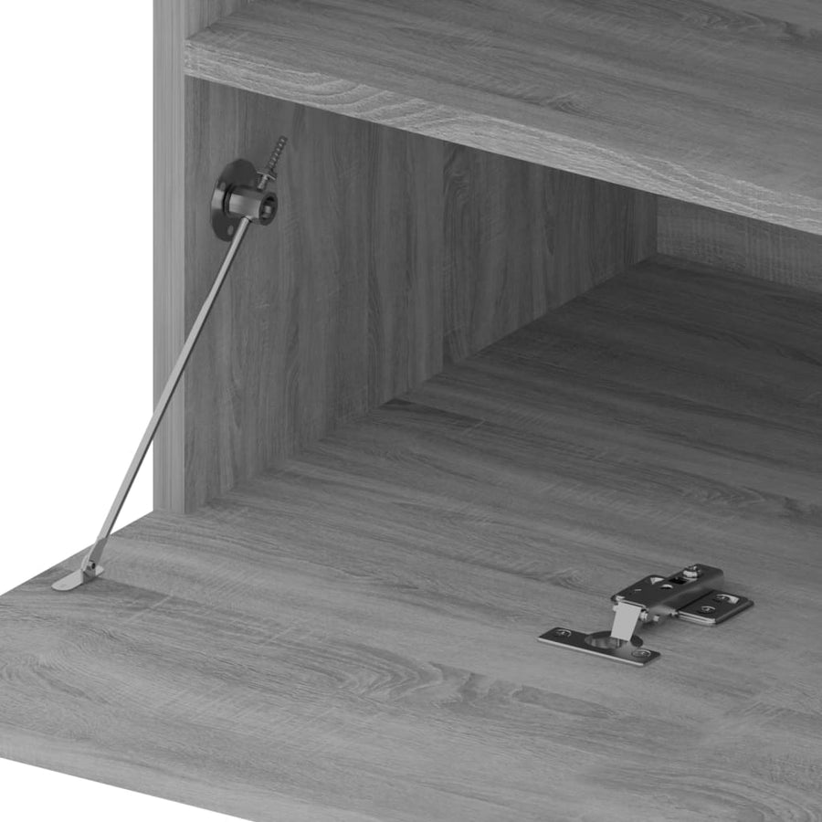 Tv-Meubelen Met Led-Verlichting 2 75 x 35 x 40 cm Grijs sonoma
