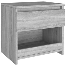 Nachtkastje 40X30X39 Cm Bewerkt Hout Grijs Sonoma Eikenkleurig 1