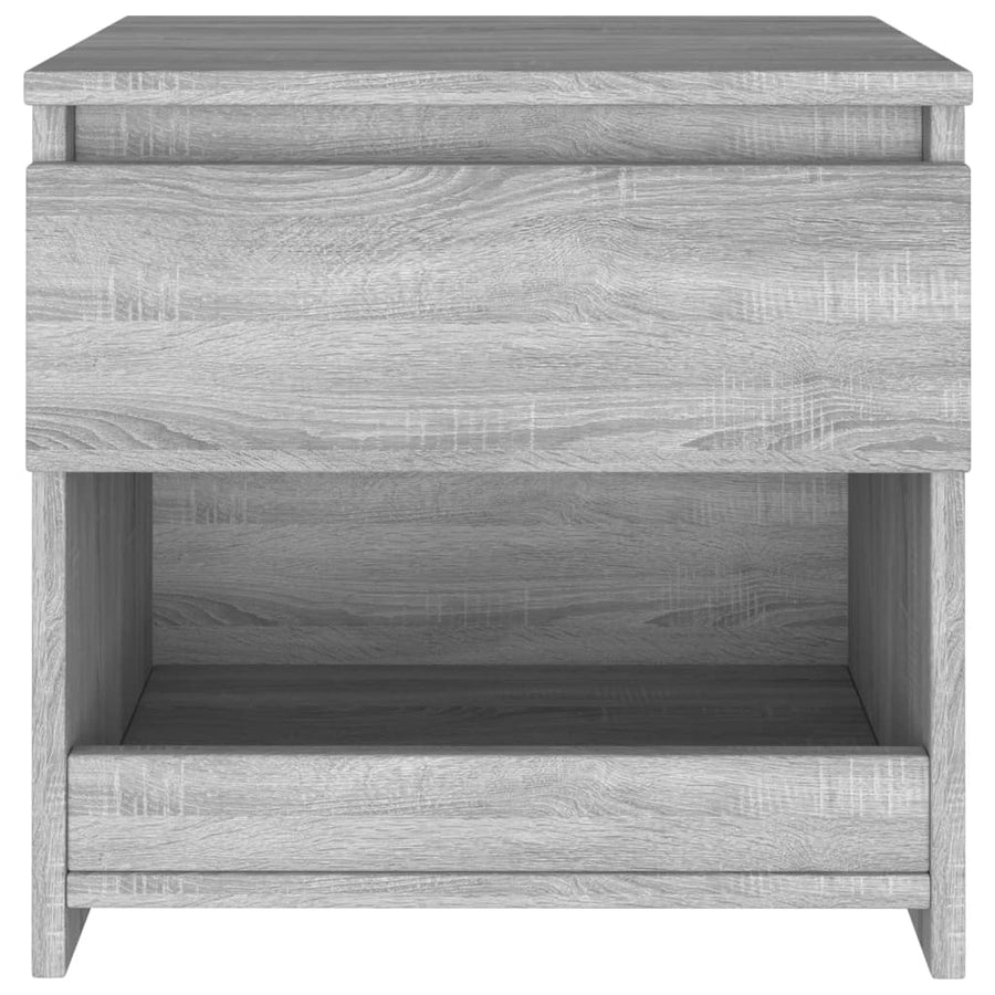 Nachtkastje 40X30X39 Cm Bewerkt Hout Grijs Sonoma Eikenkleurig 1