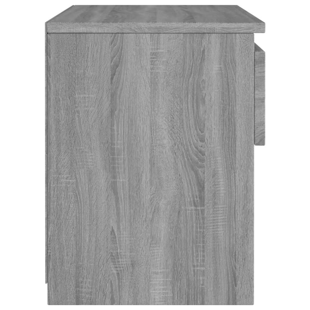Nachtkastje 40X30X39 Cm Bewerkt Hout Grijs Sonoma Eikenkleurig 1