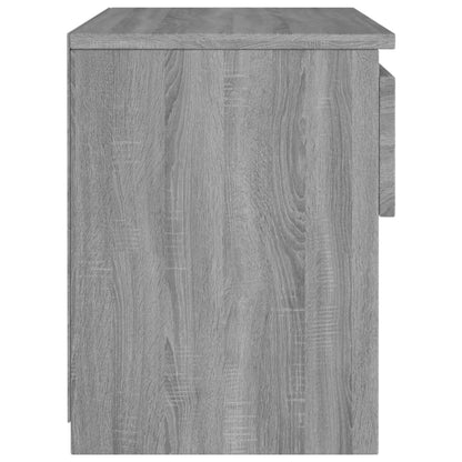 Nachtkastje 40X30X39 Cm Bewerkt Hout Grijs Sonoma Eikenkleurig 1
