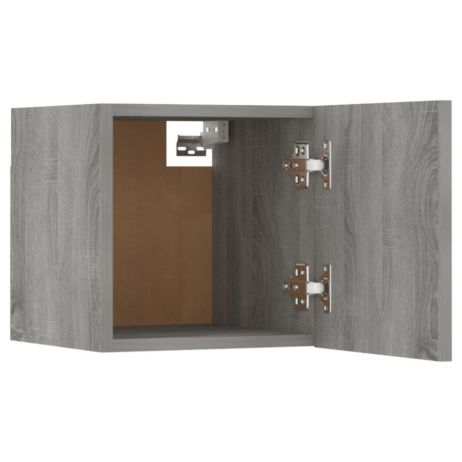 Tv-Wandmeubel 30,5X30X30 Cm Eikenkleurig 1 Grijs sonoma