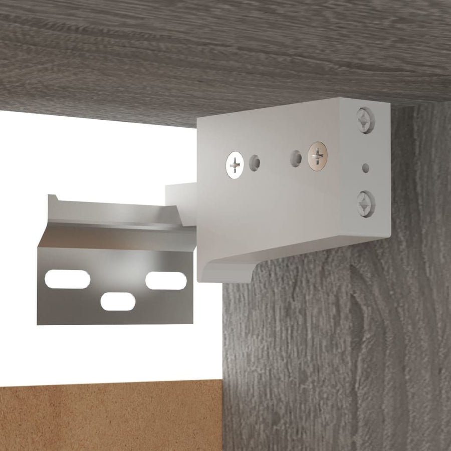 Tv-Wandmeubel 30,5X30X30 Cm Eikenkleurig 1 Grijs sonoma
