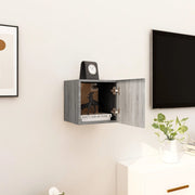 Tv-wandmeubel 30,5x30x30 cm grijs sonoma eiken