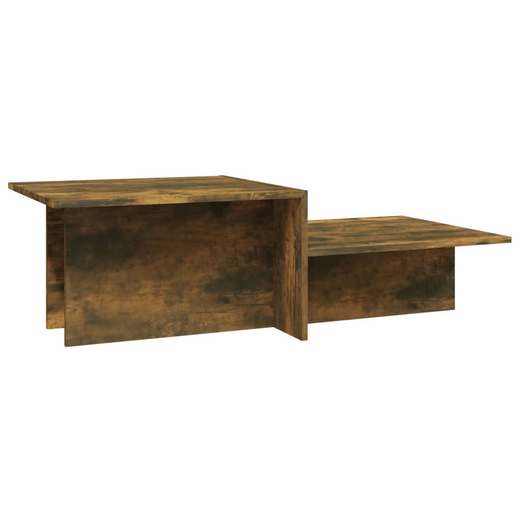 Salontafel 111,5x50x33 cm bewerkt hout gerookt eikenkleurig