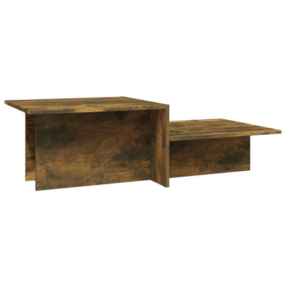 Salontafel 111,5x50x33 cm bewerkt hout gerookt eikenkleurig