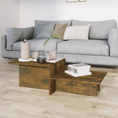 Salontafel 111,5x50x33 cm bewerkt hout gerookt eikenkleurig