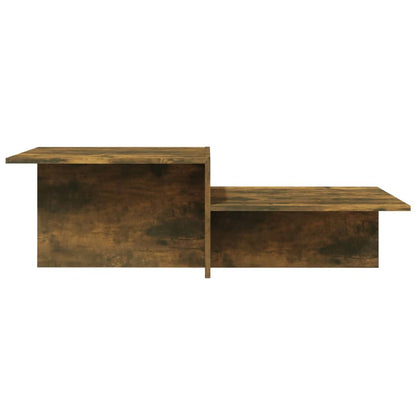 Salontafel 111,5x50x33 cm bewerkt hout gerookt eikenkleurig