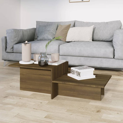 Salontafel 111,5x50x33 cm bewerkt hout bruin eikenkleur