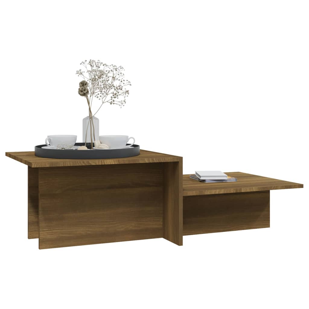 Salontafel 111,5x50x33 cm bewerkt hout bruin eikenkleur