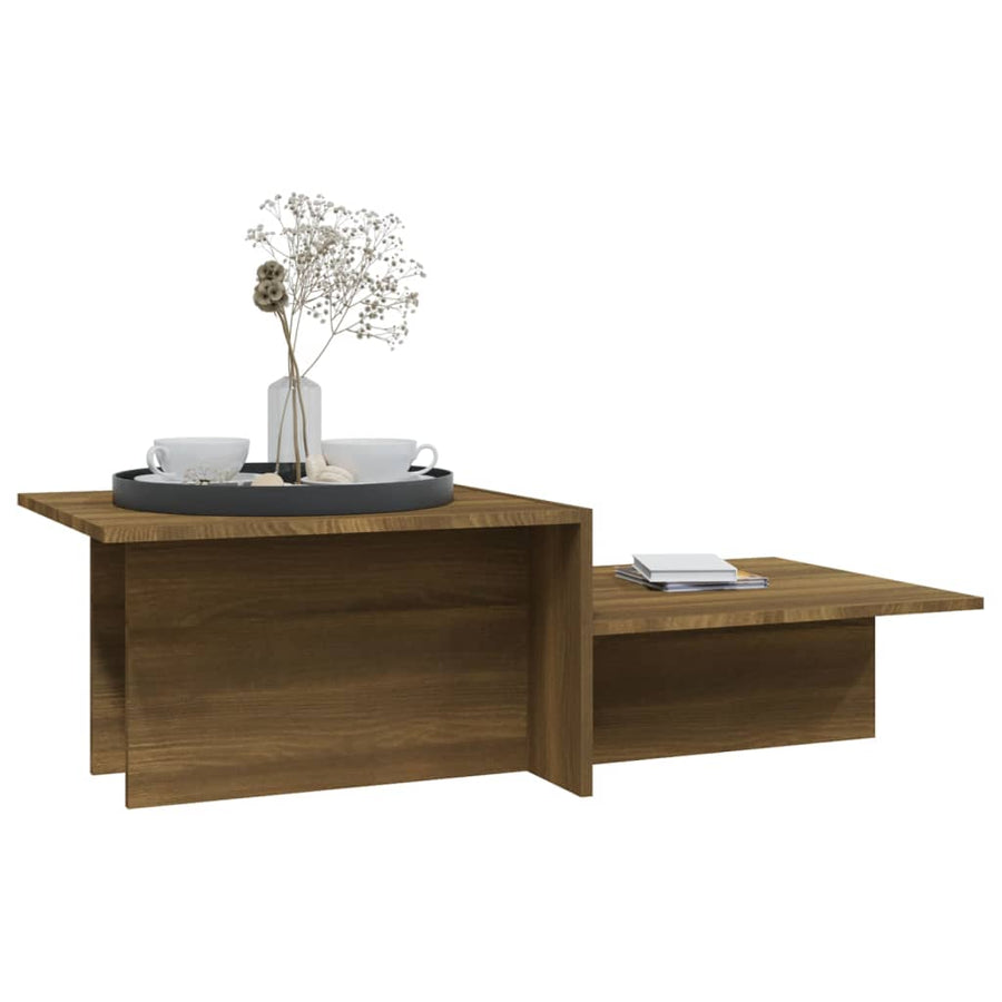 Salontafel 111,5x50x33 cm bewerkt hout bruin eikenkleur