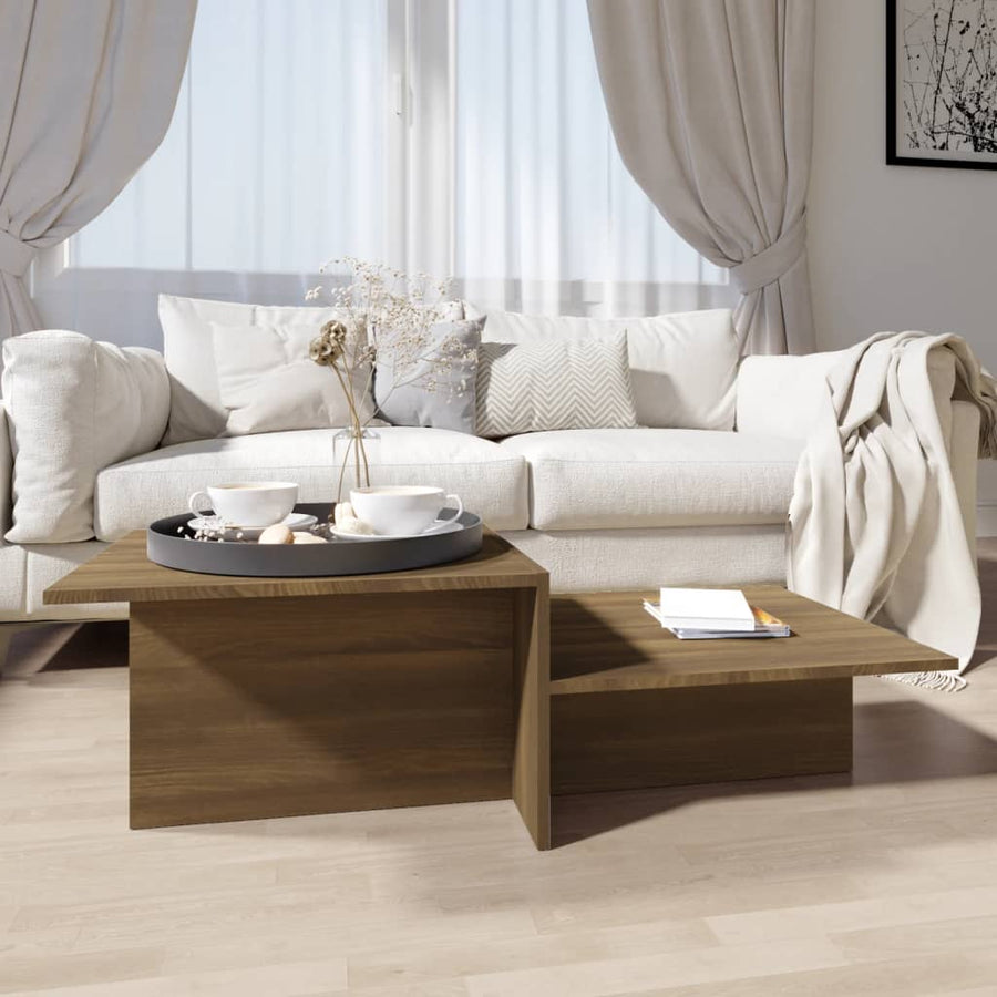 Salontafel 111,5x50x33 cm bewerkt hout bruin eikenkleur