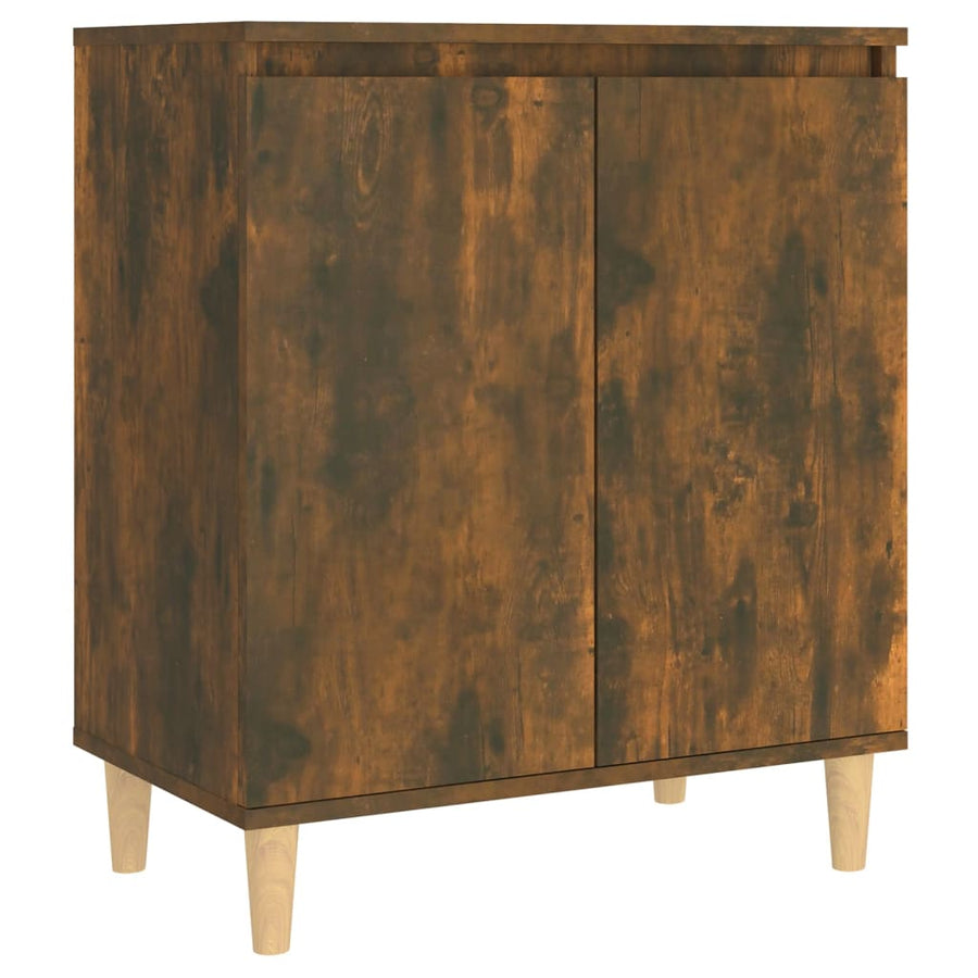 Dressoir 60X35X70 Cm Bewerkt Hout Kleurig Gerookt eiken