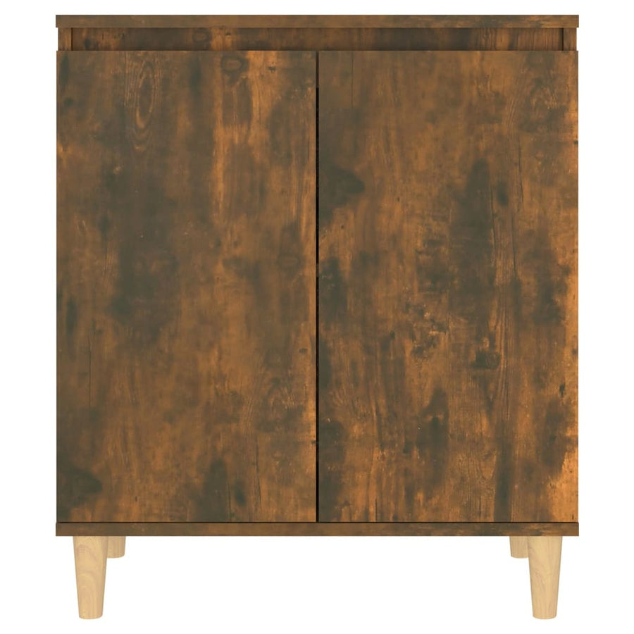 Dressoir 60X35X70 Cm Bewerkt Hout Kleurig Gerookt eiken