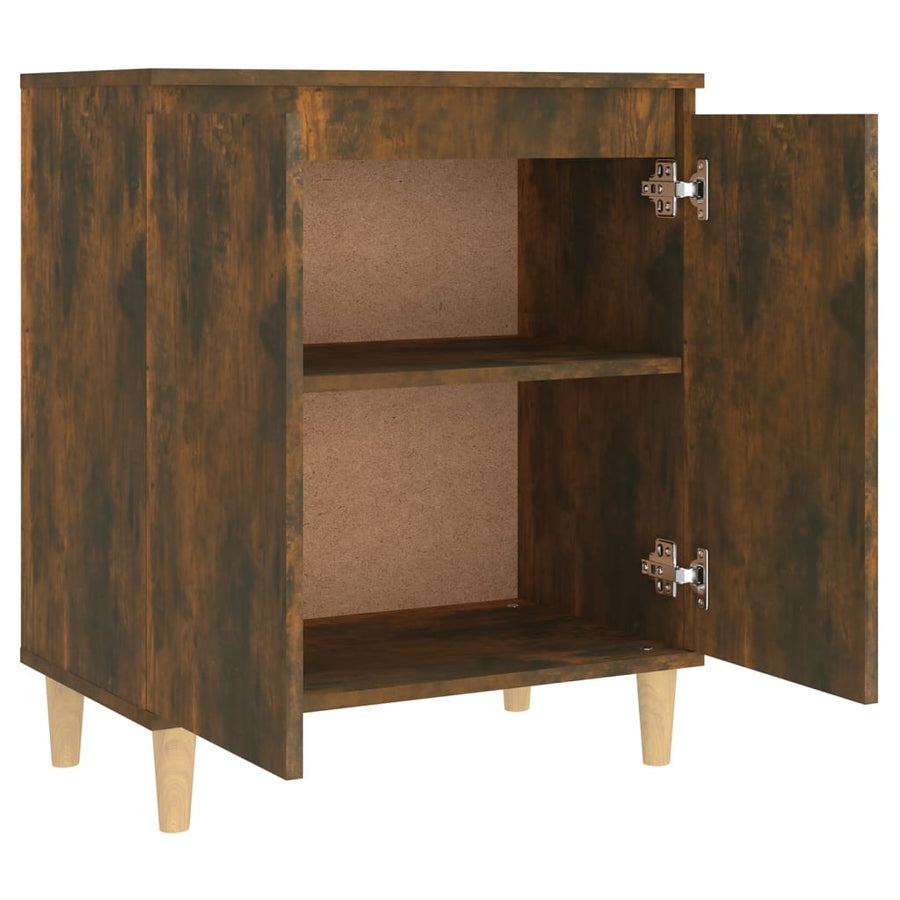 Dressoir 60X35X70 Cm Bewerkt Hout Kleurig Gerookt eiken