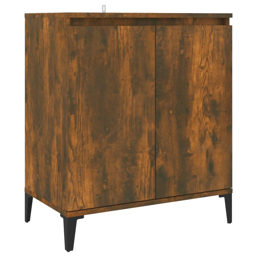 Dressoir 60x35x70 cm bewerkt hout gerookt eikenkleurig Gerookt eiken