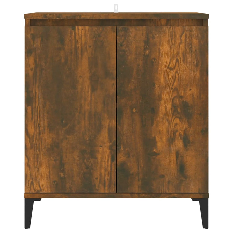 Dressoir 60x35x70 cm bewerkt hout gerookt eikenkleurig Gerookt eiken