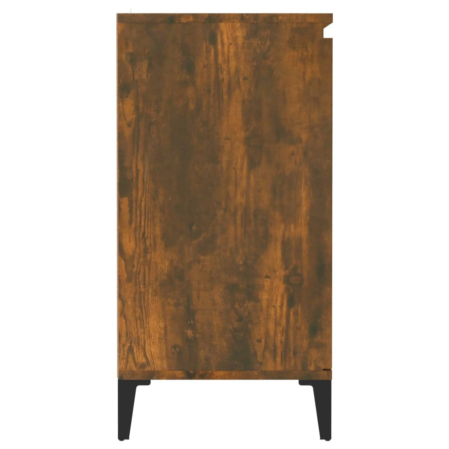 Dressoir 60x35x70 cm bewerkt hout gerookt eikenkleurig Gerookt eiken