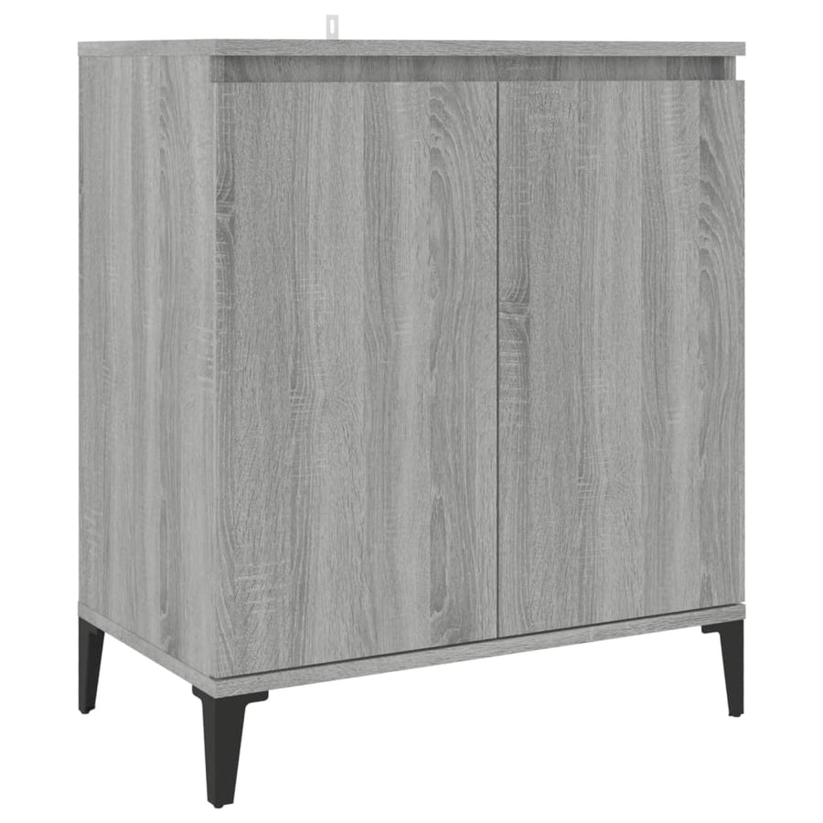 Dressoir 60x35x70 cm bewerkt hout grijs sonoma eikenkleurig Grijs sonoma