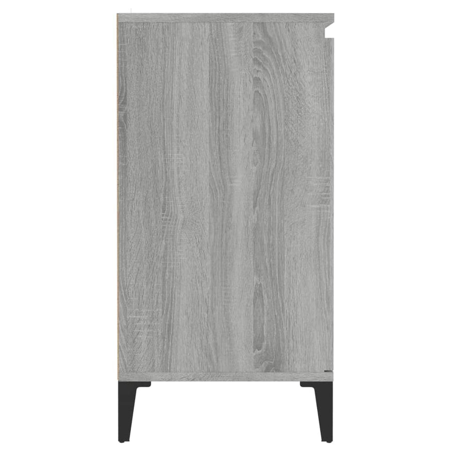 Dressoir 60x35x70 cm bewerkt hout grijs sonoma eikenkleurig Grijs sonoma