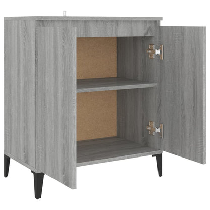 Dressoir 60x35x70 cm bewerkt hout grijs sonoma eikenkleurig Grijs sonoma