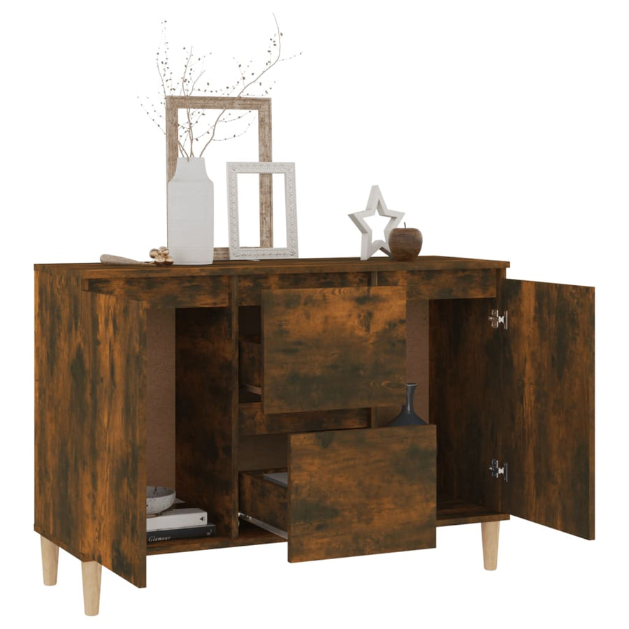 Dressoir 03,5X35X70 Cm Bewerkt Hout Kleurig Gerookt eiken
