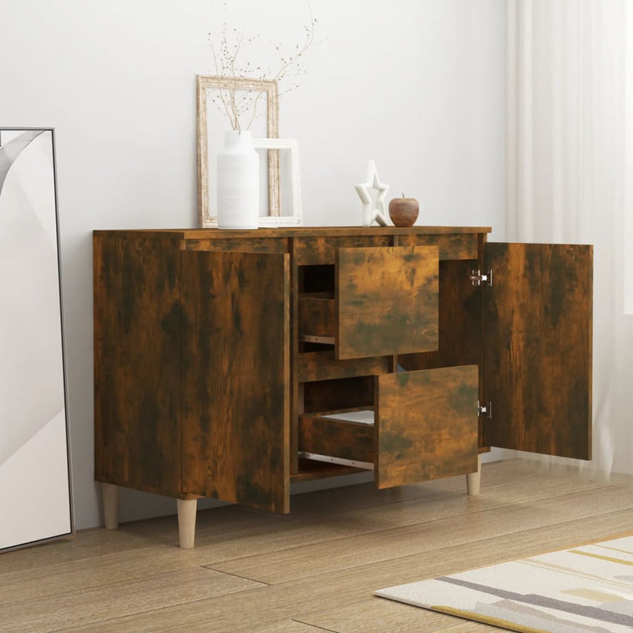 Dressoir 03,5X35X70 Cm Bewerkt Hout Kleurig Gerookt eiken