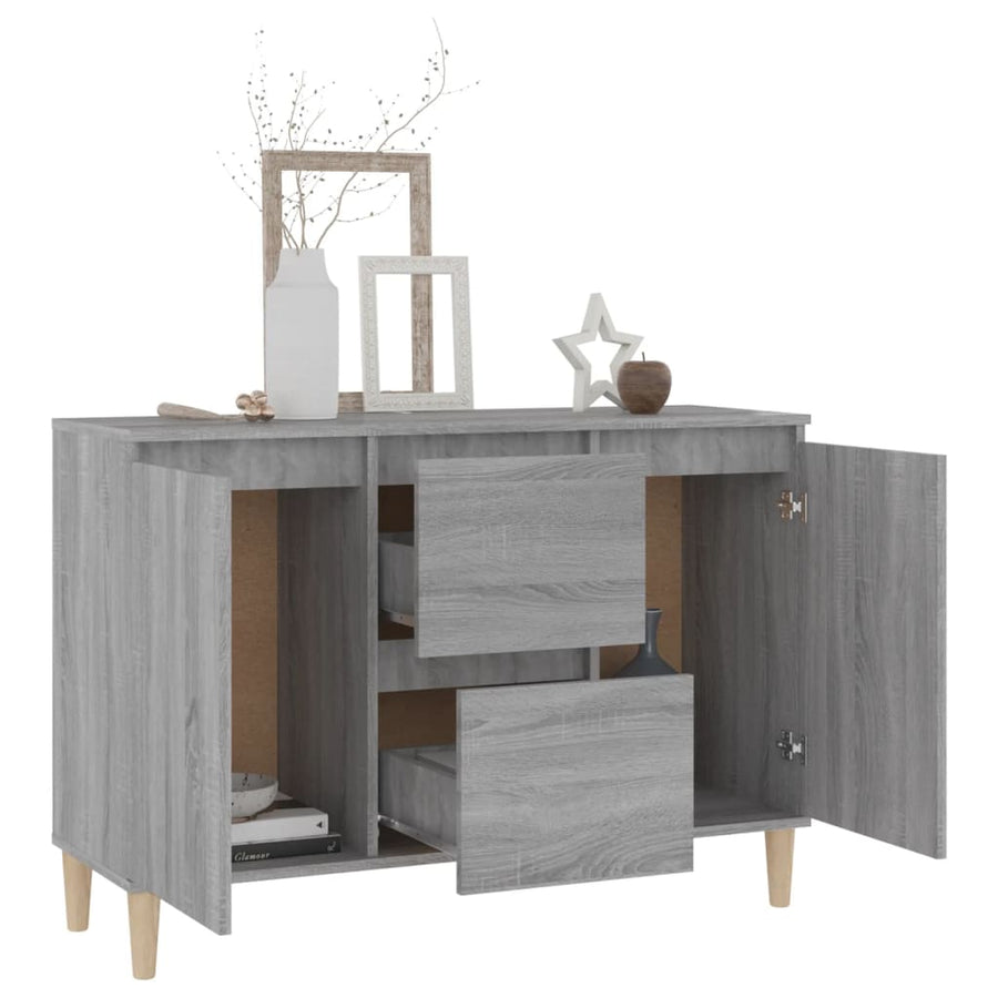 Dressoir 03,5X35X70 Cm Bewerkt Hout Eikenkleurig Grijs sonoma