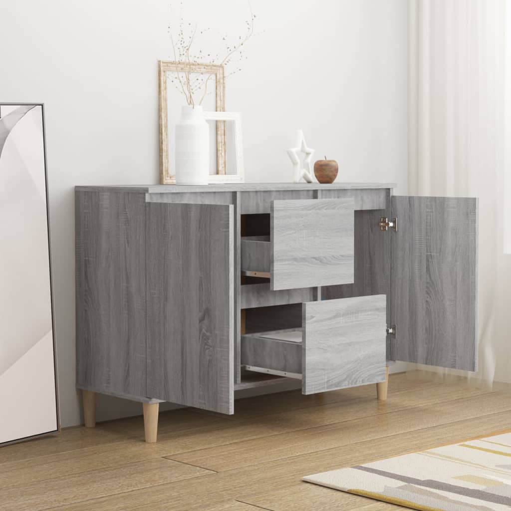 Dressoir 03,5X35X70 Cm Bewerkt Hout Eikenkleurig Grijs sonoma