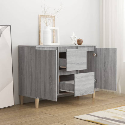 Dressoir 03,5X35X70 Cm Bewerkt Hout Eikenkleurig Grijs sonoma