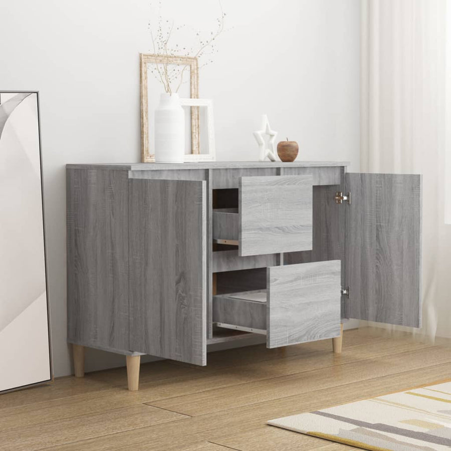 Dressoir 03,5X35X70 Cm Bewerkt Hout Eikenkleurig Grijs sonoma