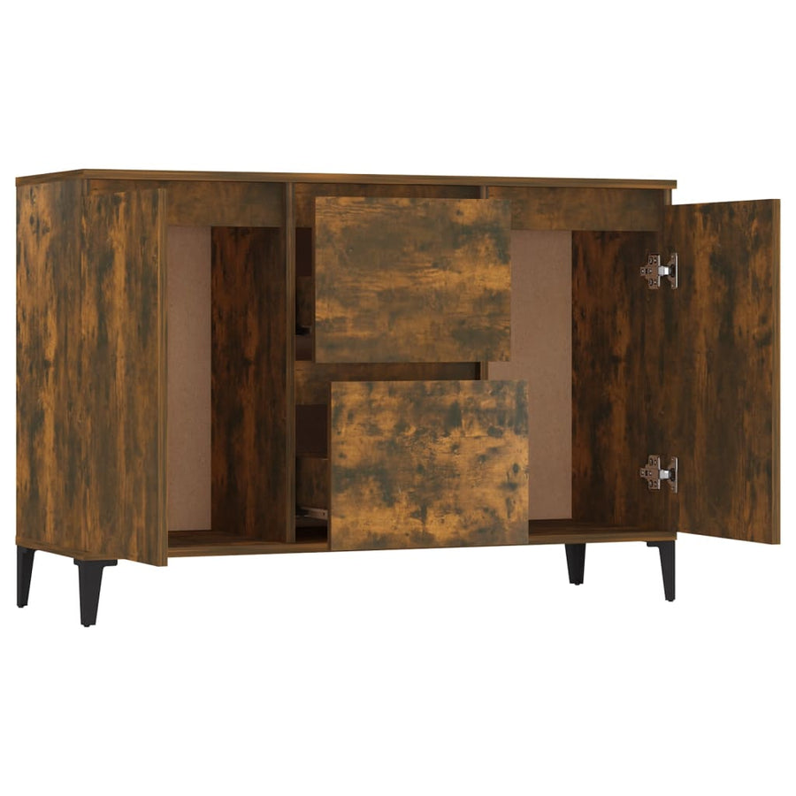 Dressoir 04X35X70 Cm Bewerkt Hout Kleurig Gerookt eiken