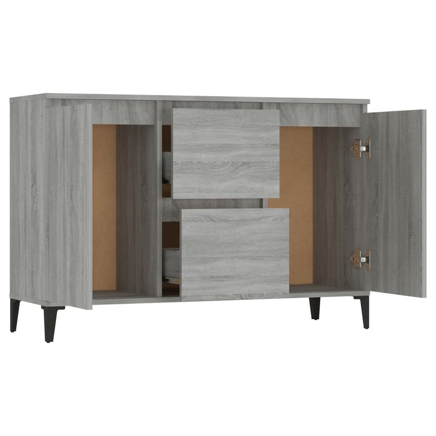 Dressoir 04X35X70 Cm Bewerkt Hout Eikenkleurig Grijs sonoma